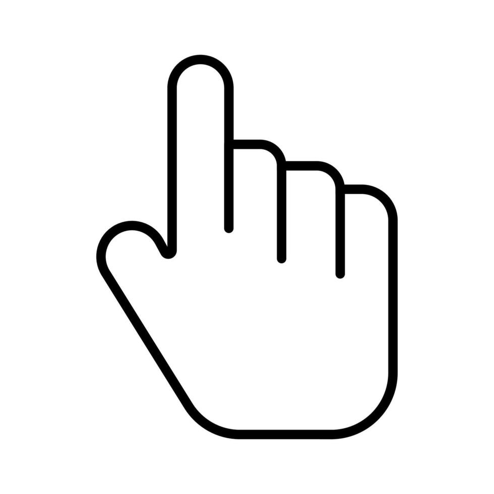 Hand cursor pointer icon for digital interface editable symbols vector