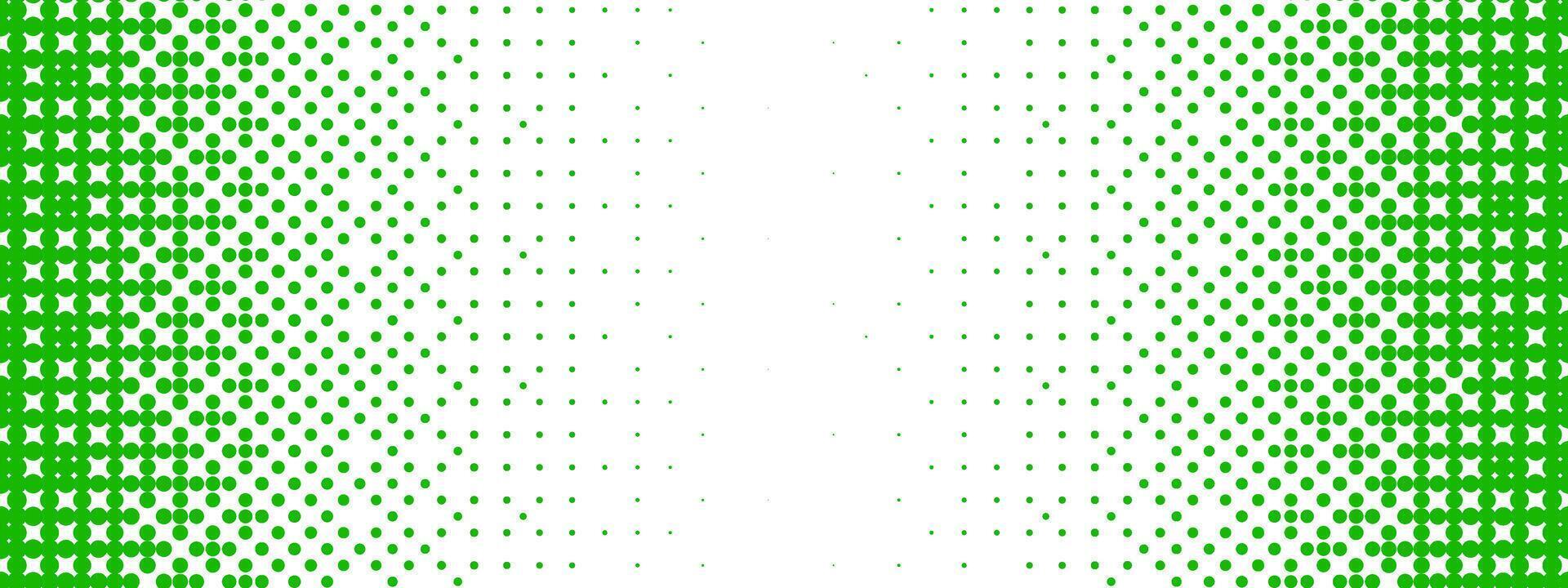Green bitmap gradient texture. Fading pixelated 8 bit gradation pattern. Repeated dotted dither halftone background. Raster game halfton patern. Vanishing comic pop art overlay backdrop vector