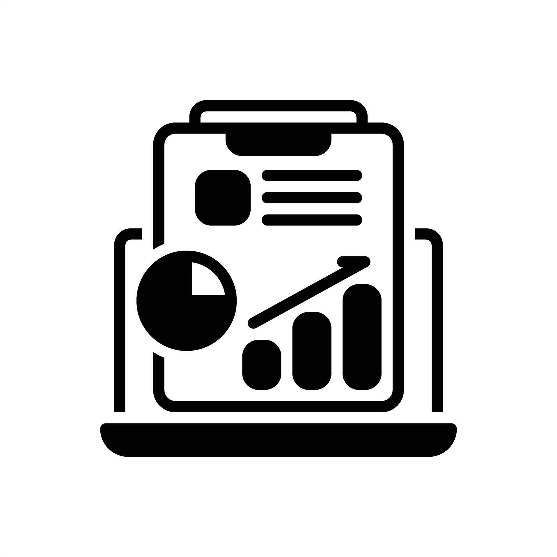 Solid reporting icon 71092482 Vector Art at Vecteezy
