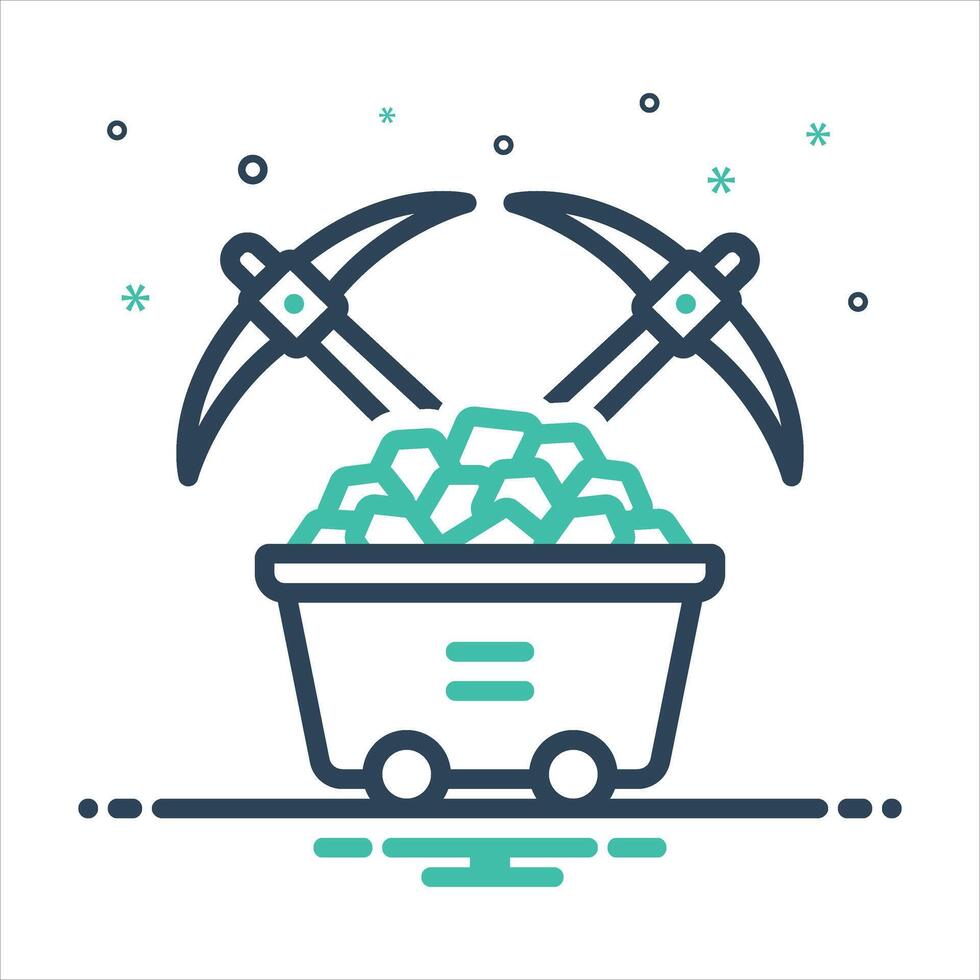 Mix icon open-pit vector