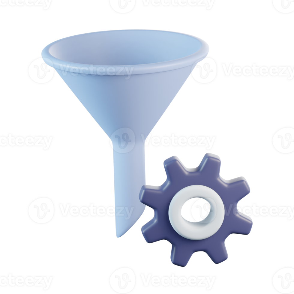 Data Sorting Configuration 3D Icon png