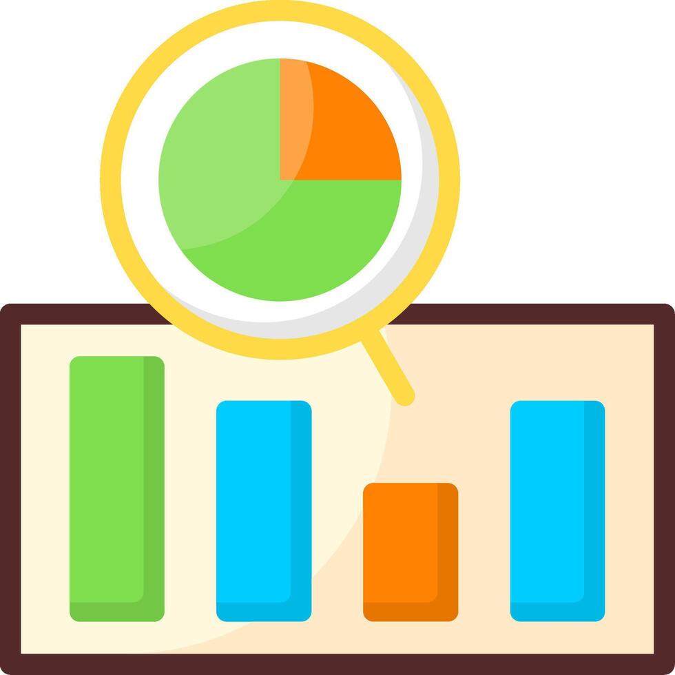 KPI Dashboard Minimal Colorful Icon Design vector