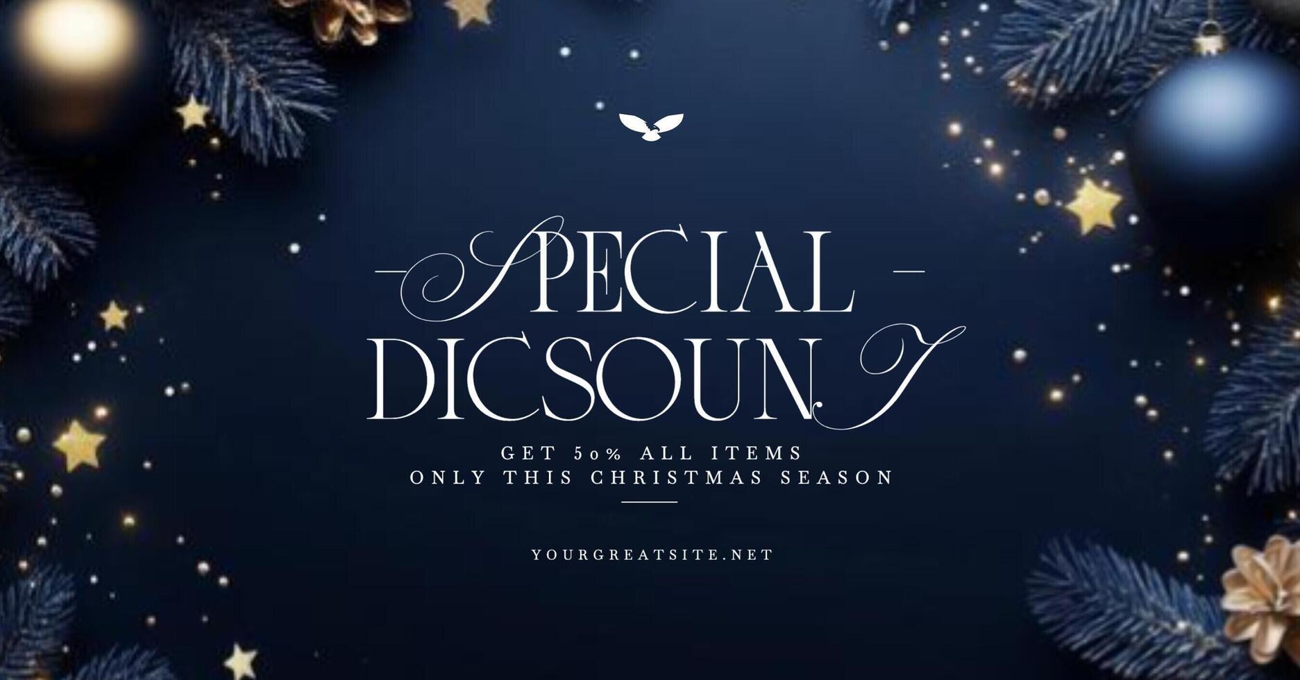 Simple Christmas Greeting for Facebook Ad Template