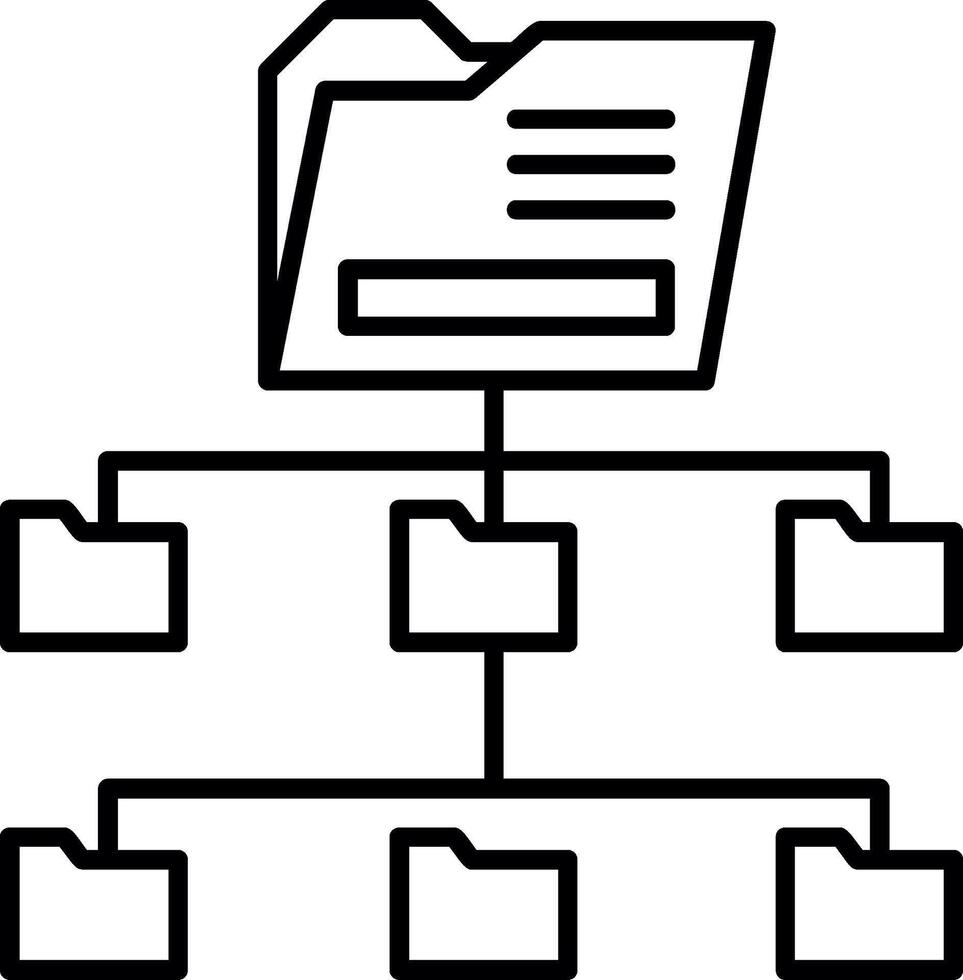 Folder Hierarchy Tree vector