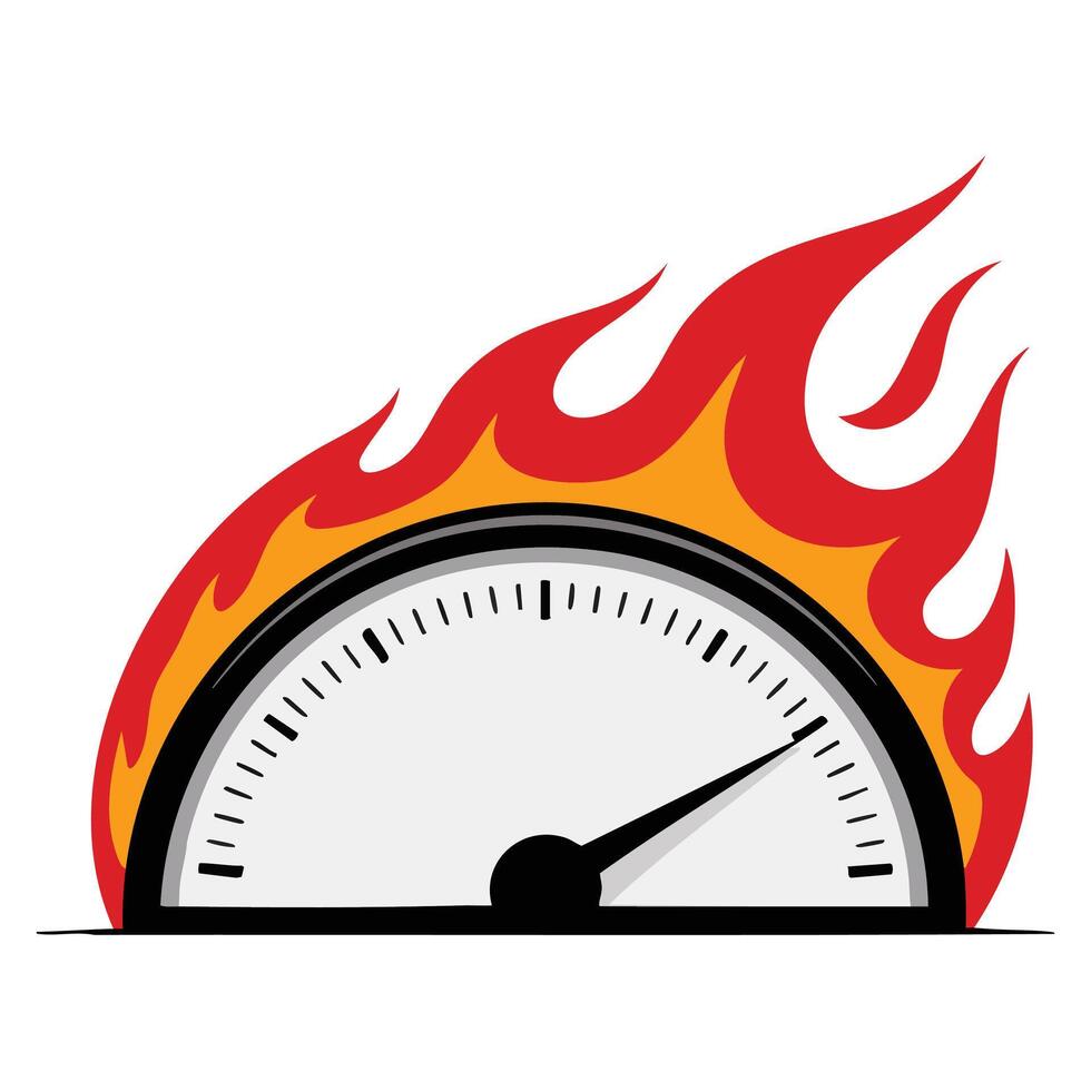 illustration of a speedometer for car power display. Ideal for automotive, speed monitoring, dashboard, vehicle, and transportation graphics. vector