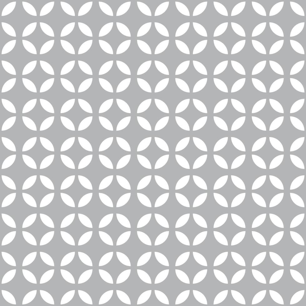 Seamless pattern with white geometric circles on light gray background, abstract decorative modern design, minimal repeating surface for textile fabric wallpaper wrapping paper digital print vector