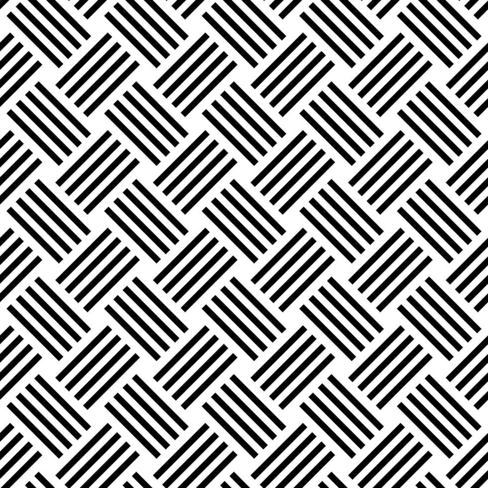 Seamless pattern diagonal stripes squares geometric lattice design black white background modern abstract textile minimal grid lines repeat symmetry decorative surface wallpaper cultural art vector