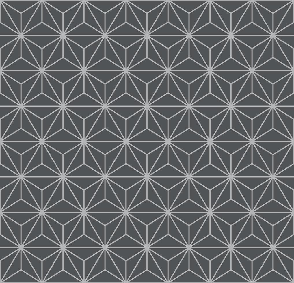 Seamless pattern with abstract geometric cubes hexagon grid, futuristic optical 3d illusion background, black and white triangle diamond lines, modern minimalistic style decorative design vector