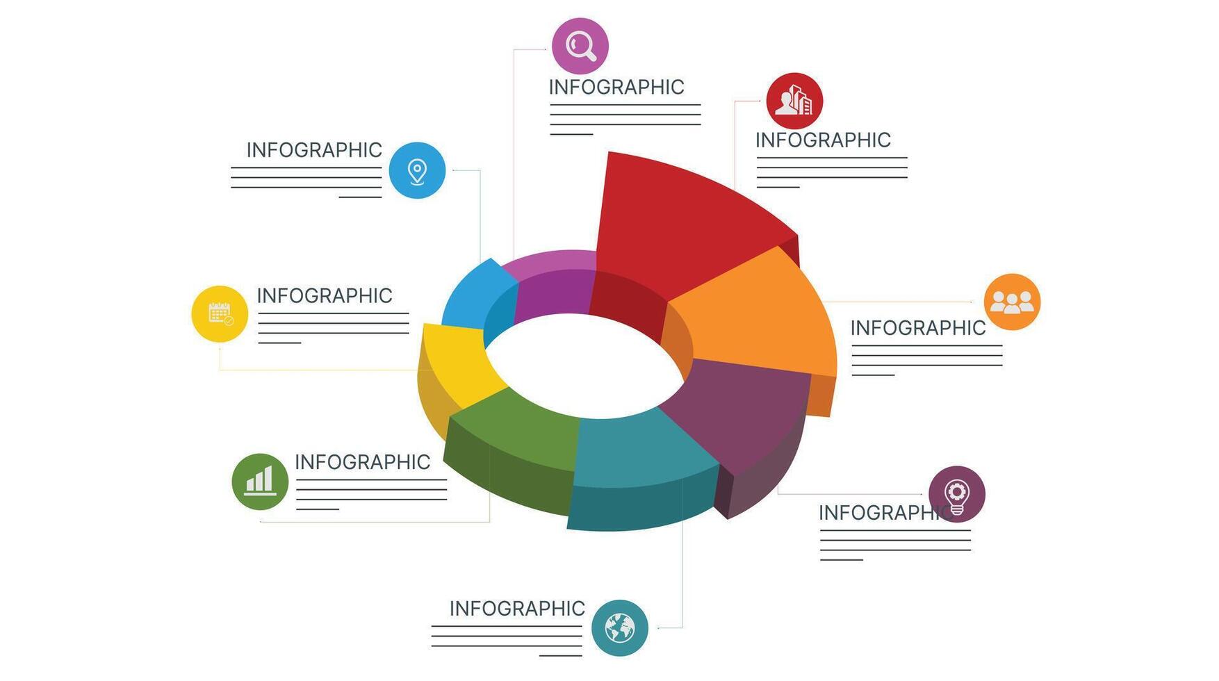 illustration of an infographic featuring tabs and titles, arranged for easy data presentation with a clean and modern layout, perfect for visualizing information and key points 04 vector