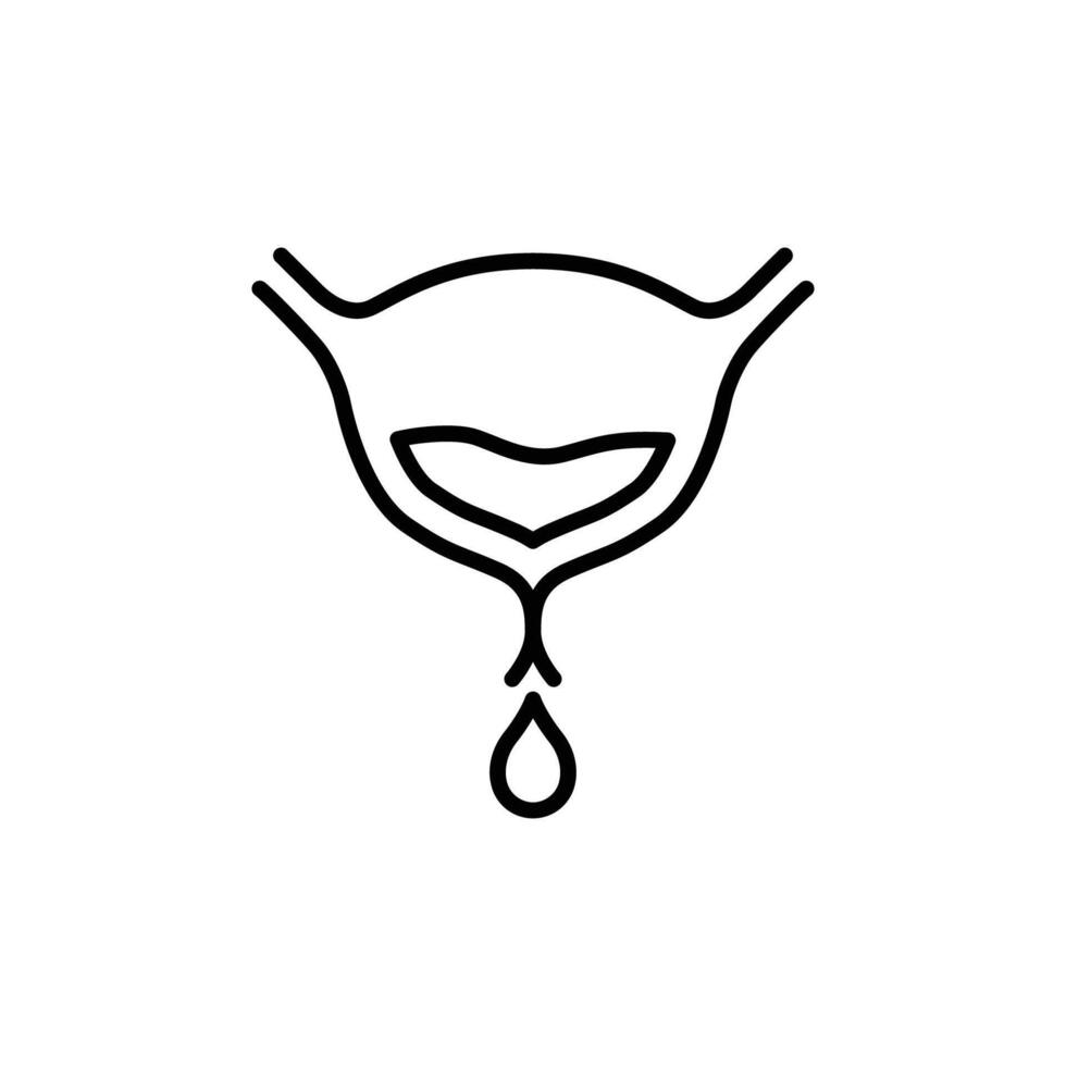 Bladder infection icon. Simple outline style. Incontinence, urinary, bladder, cancer, tract, disorder, problem, infection, health element concept. Thin line symbol. Isolated design vector