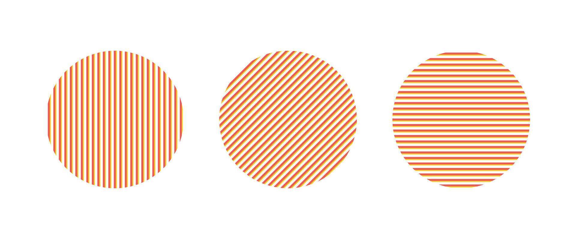 conjunto icono circulo líneas, diseño elemento. vector