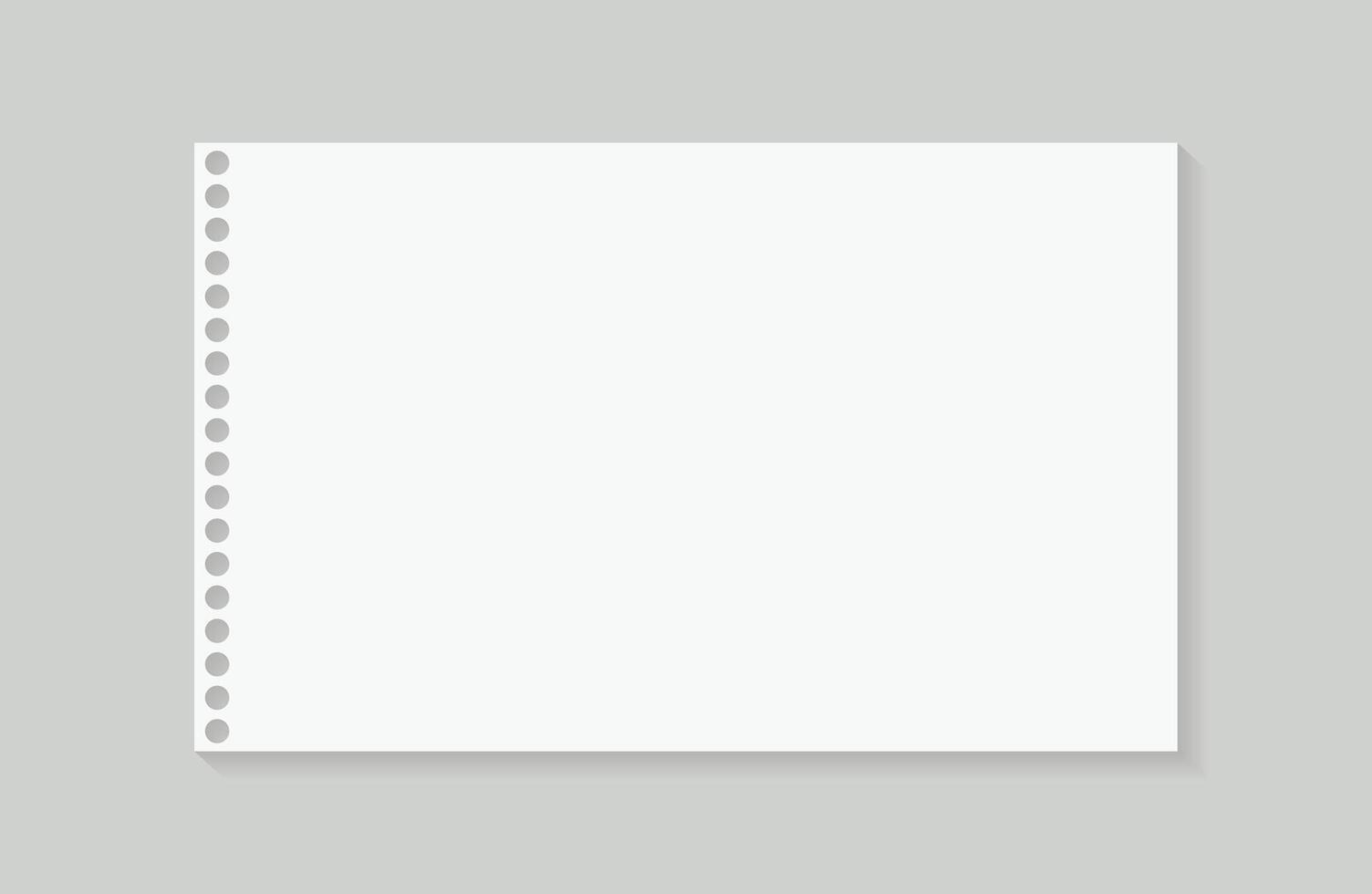 Realistic drawing paper sheet, Blank paper or drawing paper, White plain notebook paper. vector