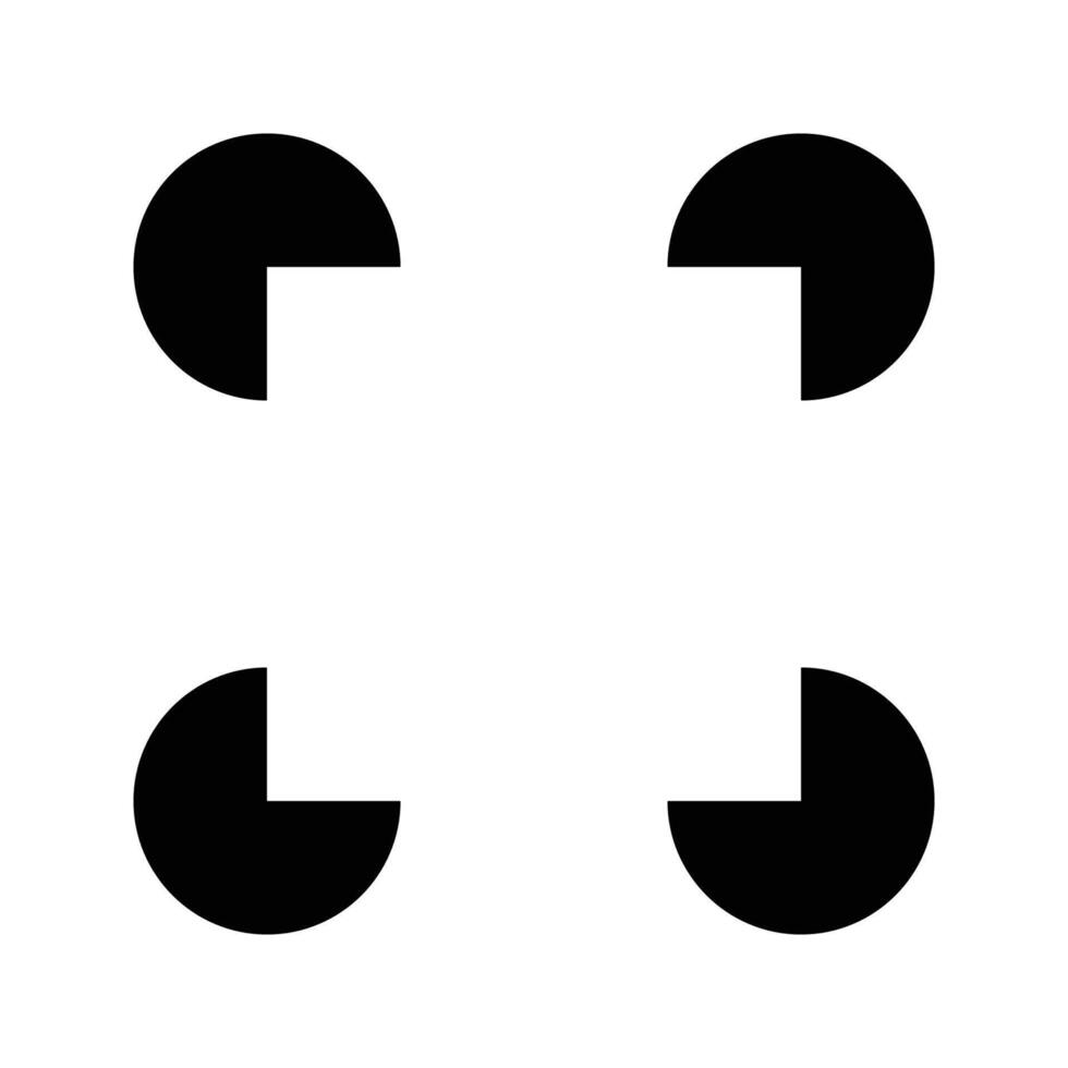 Gestalt square Geometric figures example Illusion illustration, negative space square vector