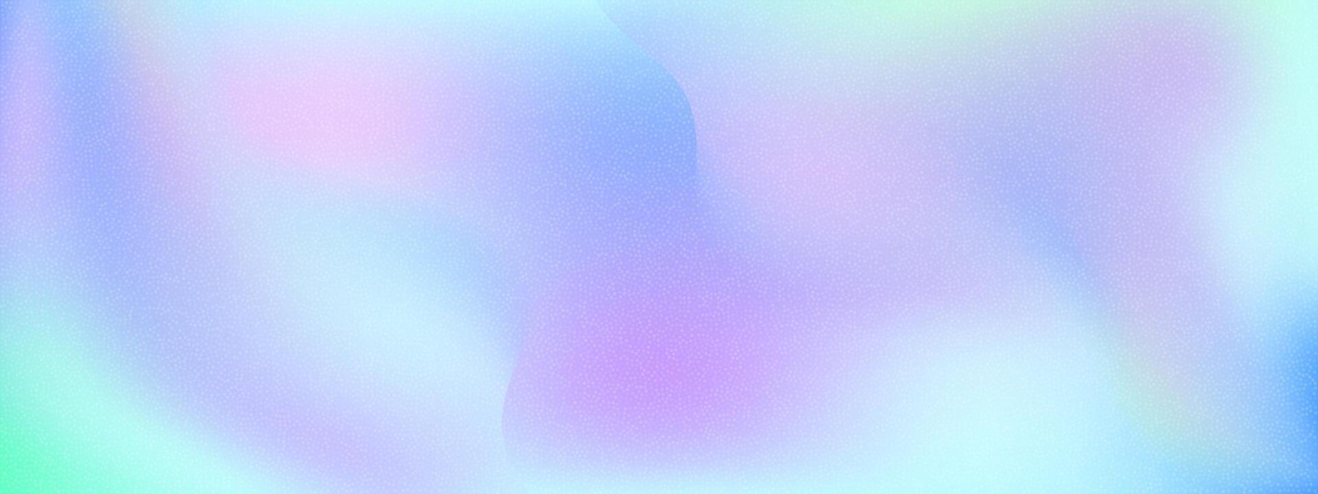 Abstract gradient background with iridescent violet and hologram blue pattern for modern holographic rainbow design. Pastel color chrome gradation and soft foil texture overlay. vector