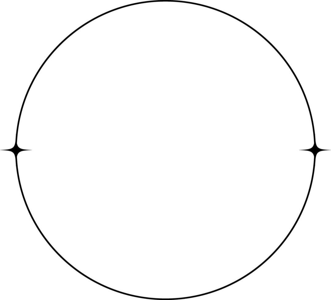 un circulo con un línea mediante eso ilustración vector