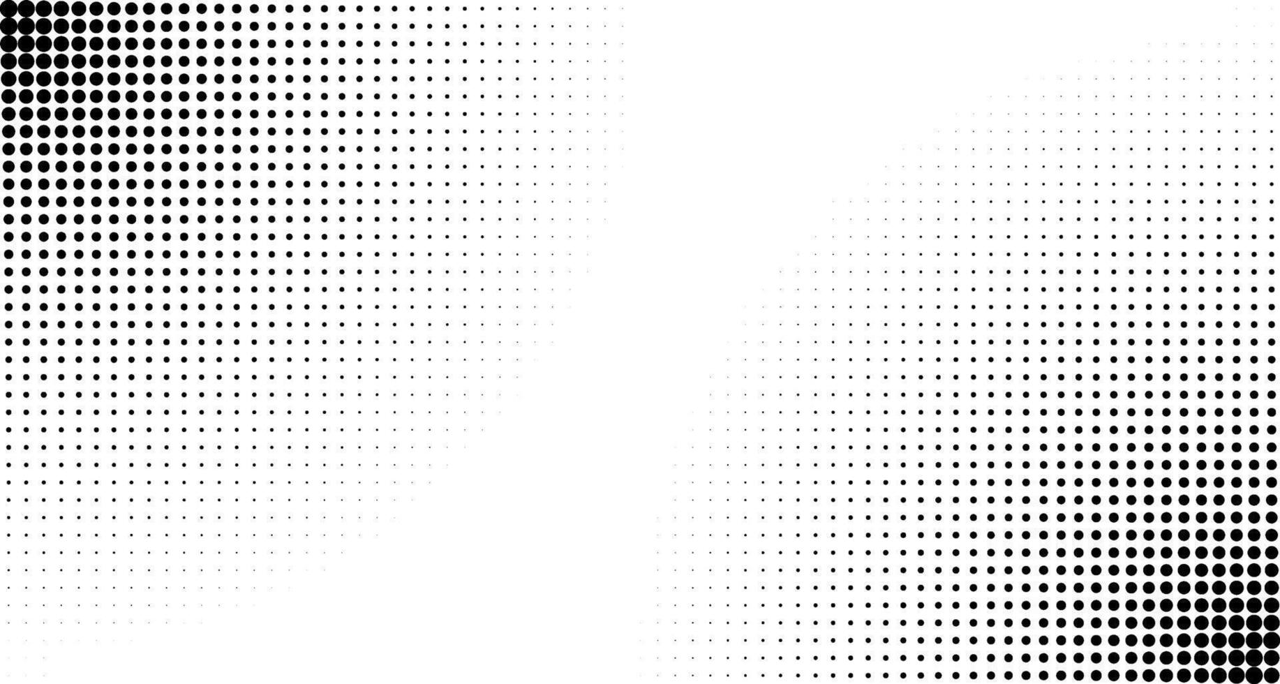 Abstract halftone texture background with two radial gradients. Dotted art. vector