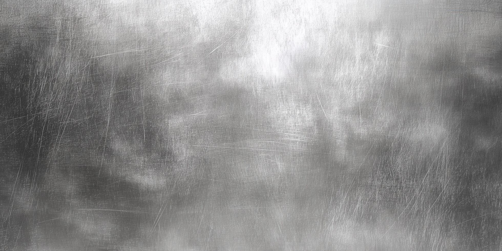 A close-up view of a brushed metallic surface with a textured gray background. photo