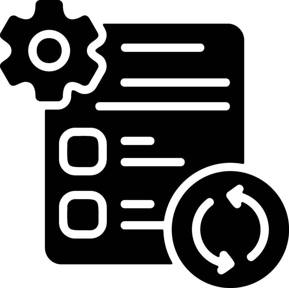 Automation Rules Minimal Glyph Icon vector