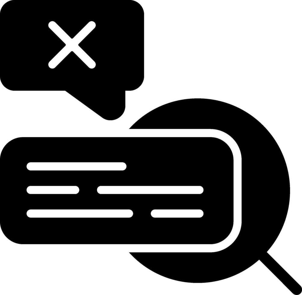 Negative Keywords Minimal Glyph Icon vector