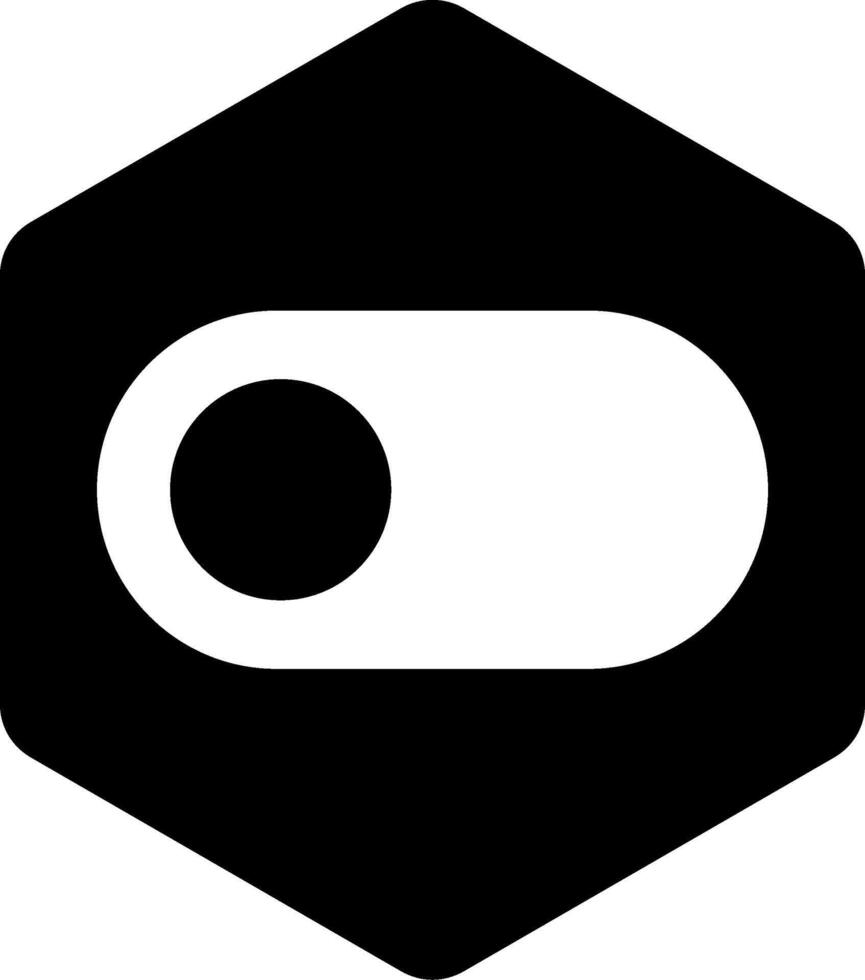 Toggle Button Minimal Glyph Icon vector