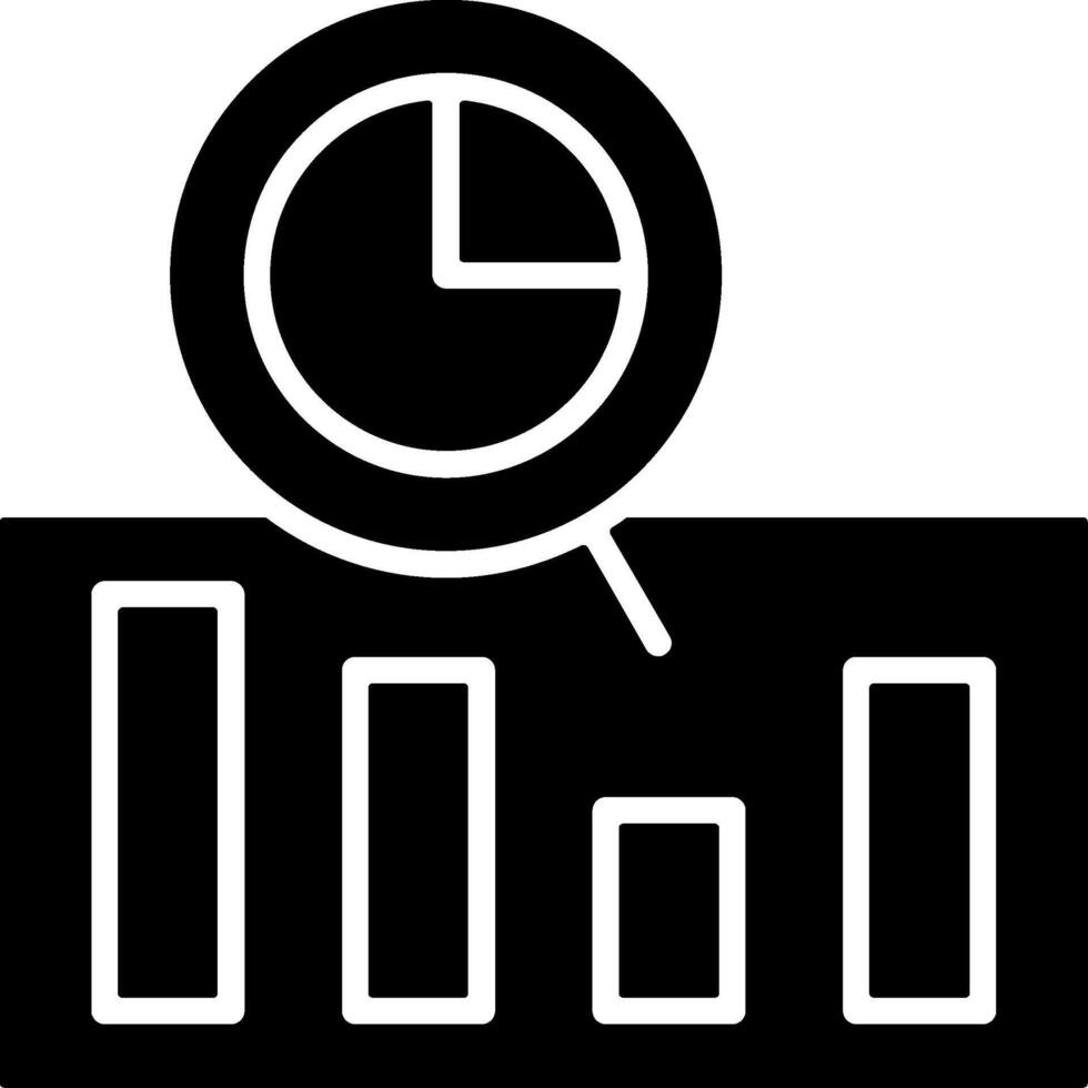 KPI Dashboard Minimal Glyph Icon Design vector