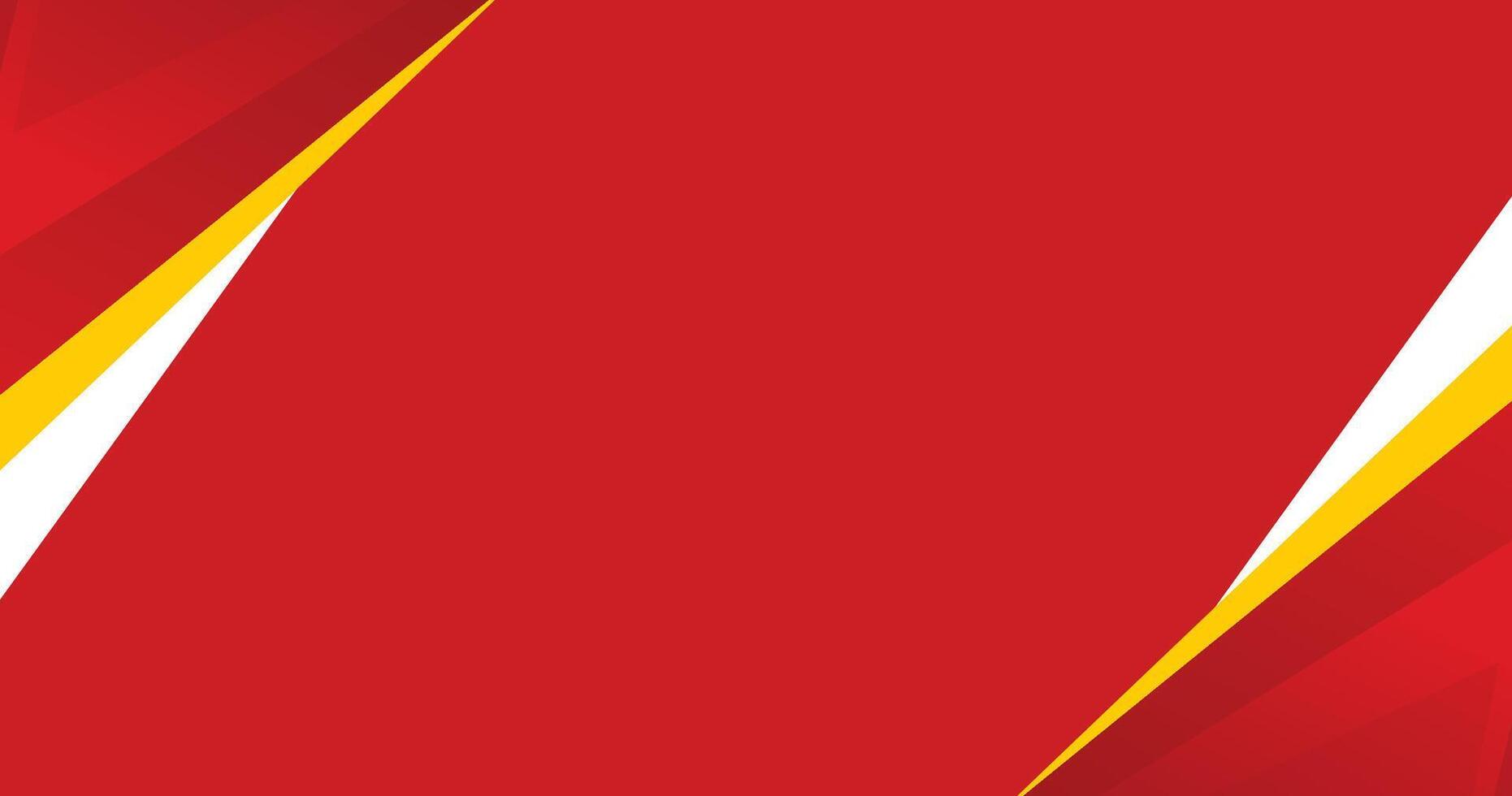 Red Abstract Background Design with Yellow Geometric Shapes vector