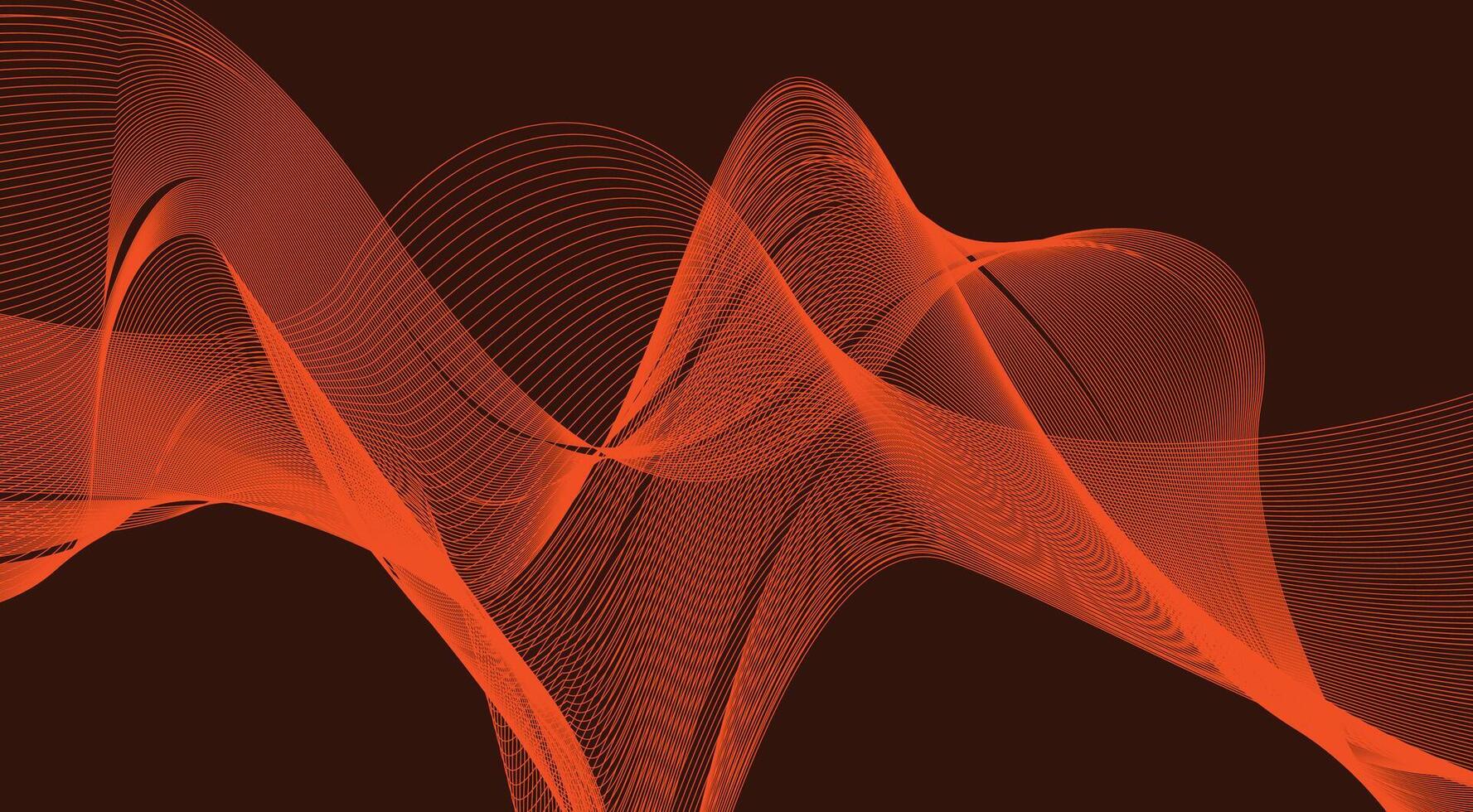 Blend Wavy Background Orange Color Curved Abstract Design vector