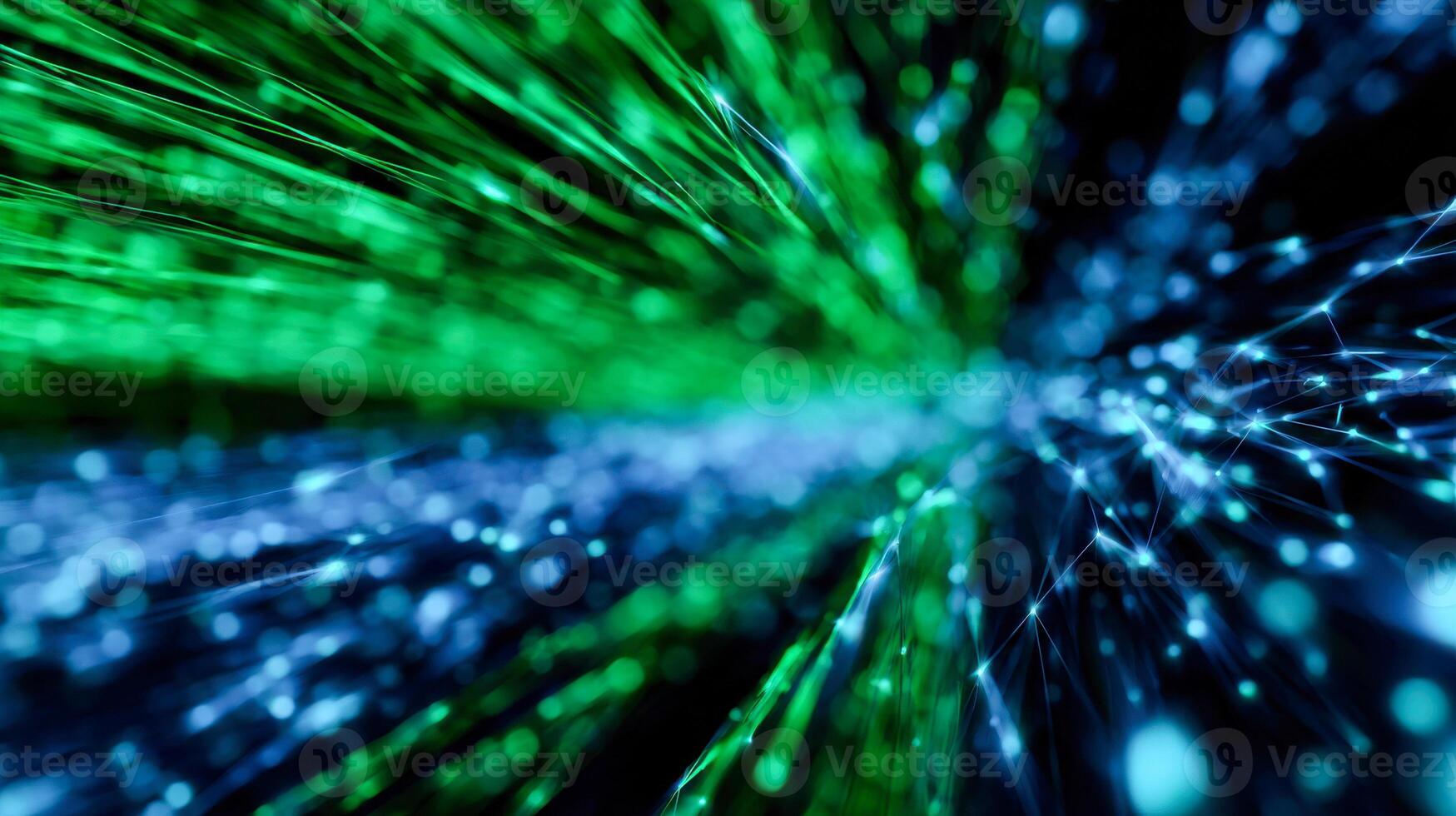 Visual representation of a cyber attack illustrating network disruption and data flow photo