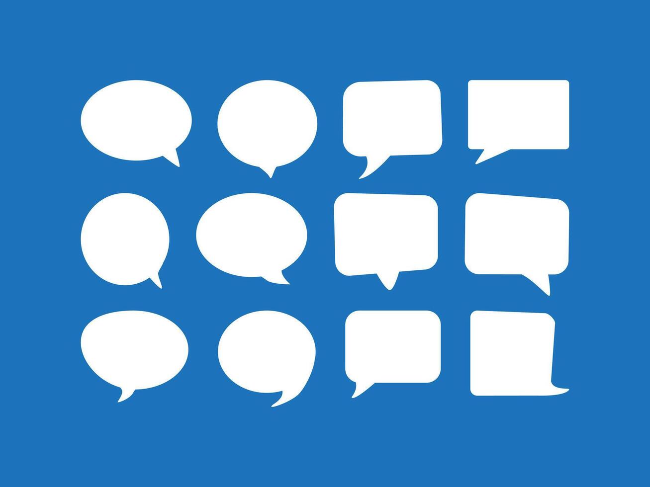 A collection of speech bubbles in multiple shapes and styles. This versatile set is ideal for comic books, dialogue boxes, and social media content. Easy to use and customize vector