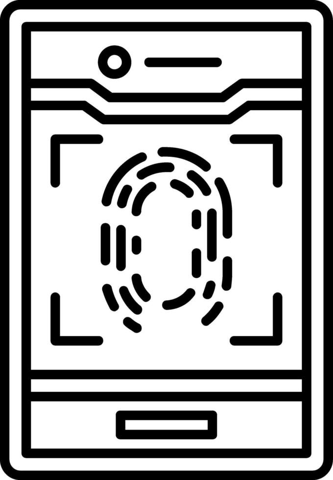 Finger Print line Biometrics Security Scan vector