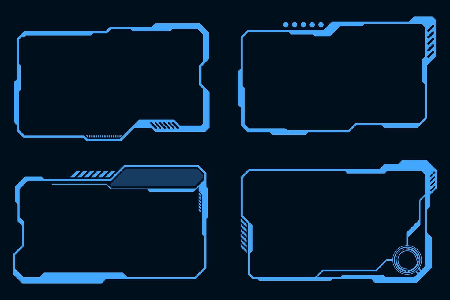 HUD frame element technology futuristic interface. vector