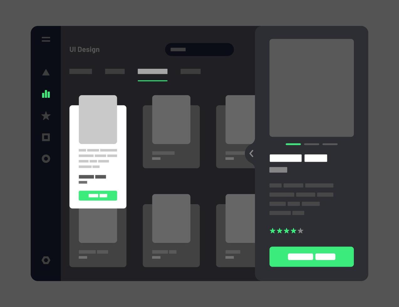 social medios de comunicación, en línea almacenar, hotel reserva. wireframes pantallas tablero ui y ux equipo diseño. utilizar para móvil aplicación o sitio web. vector