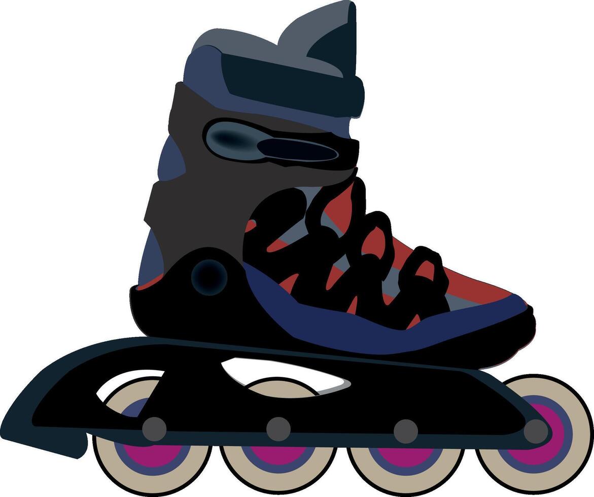 Inline skates representing urban activity and recreation vector