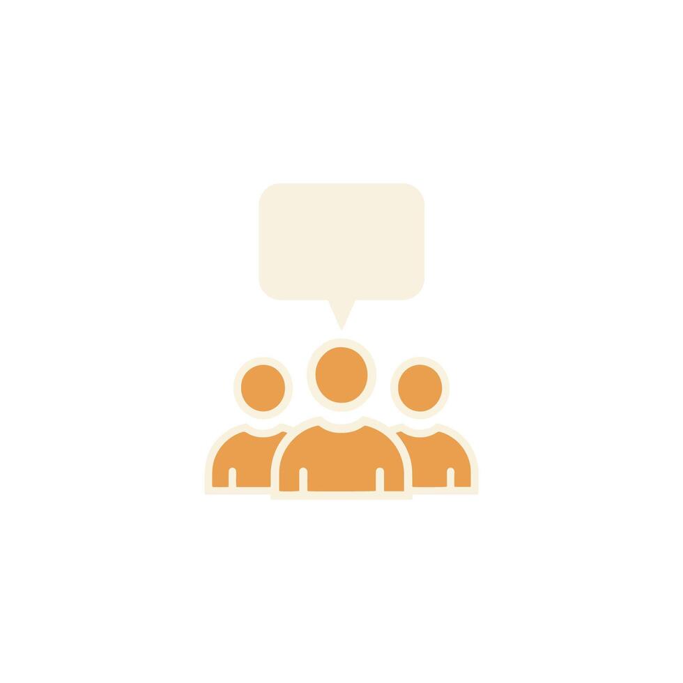 Group discussion icon set teamwork, communication, and active listening for effective collaboration, advice sharing and public speaking vector