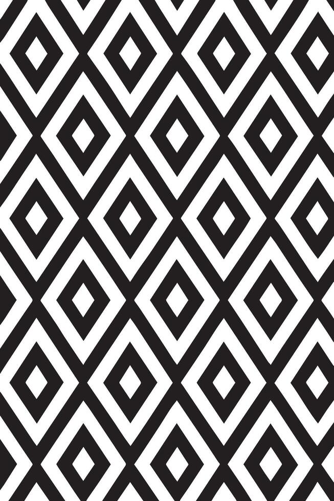 Geometric black and white diamond pattern repeating tessellation abstract background texture vector