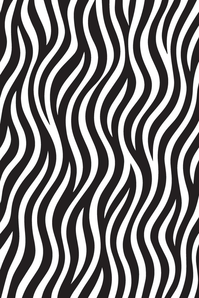 Abstract black and white wavy lines creating a textured optical illusion pattern vector