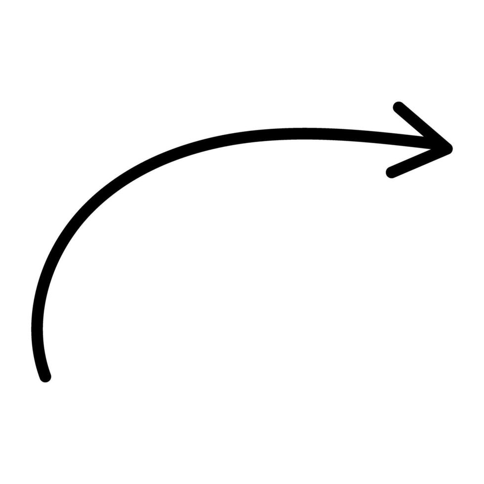 Arrow web icon. Outline arrow icon for web design isolated on white background. vector