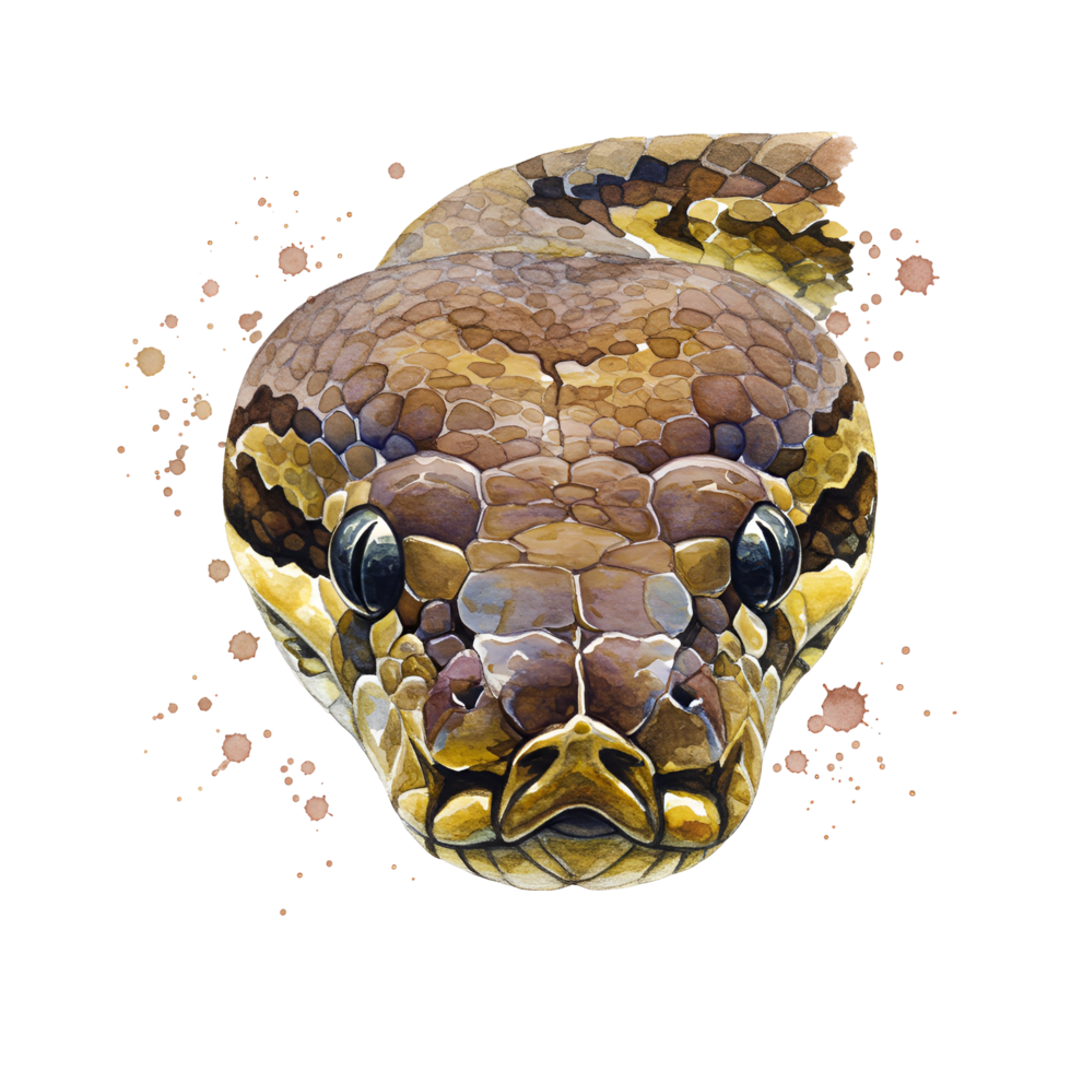 Ball python snake close-up reptile image on transparent background png