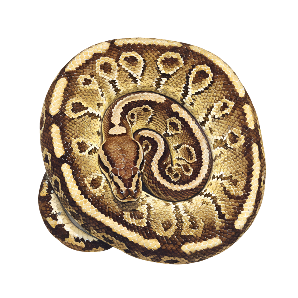 Ball python snake image reptile pet on transparent background png