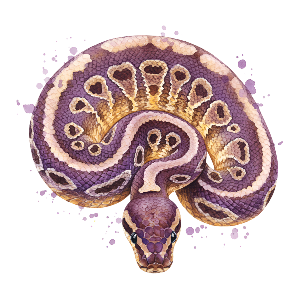 detalhado bola Pitão serpente ilustração em transparente fundo png