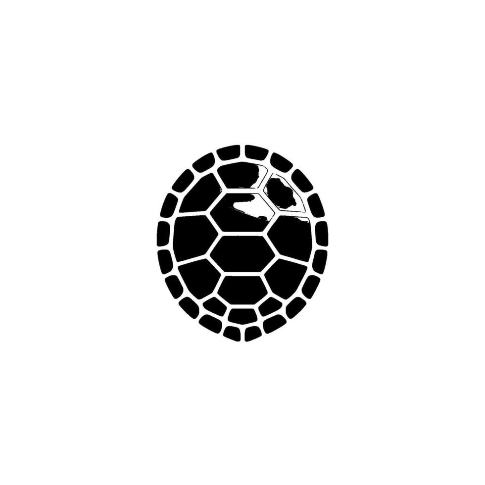 A minimalist abstract geometric hexagon pattern forming an oval shape with a subtle gradient on a clean background representing a shield or a turtle shell vector