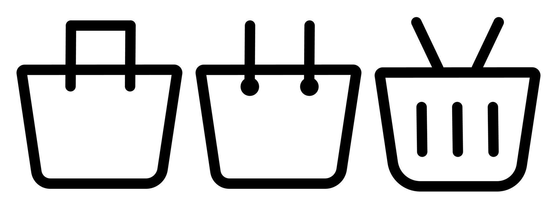 Bundle of flat and minimal shopping cart icons, suitable for marketplace design, mobile applications. vector