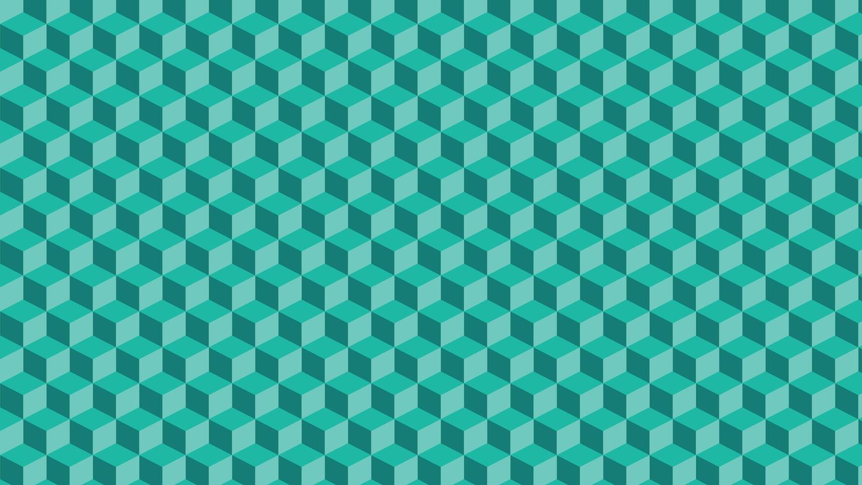 Abstract turquoise cube background featuring bold 3D geometric shapes, perfect for modern design, digital art, business graphics, technology themes, and creative projects. vector