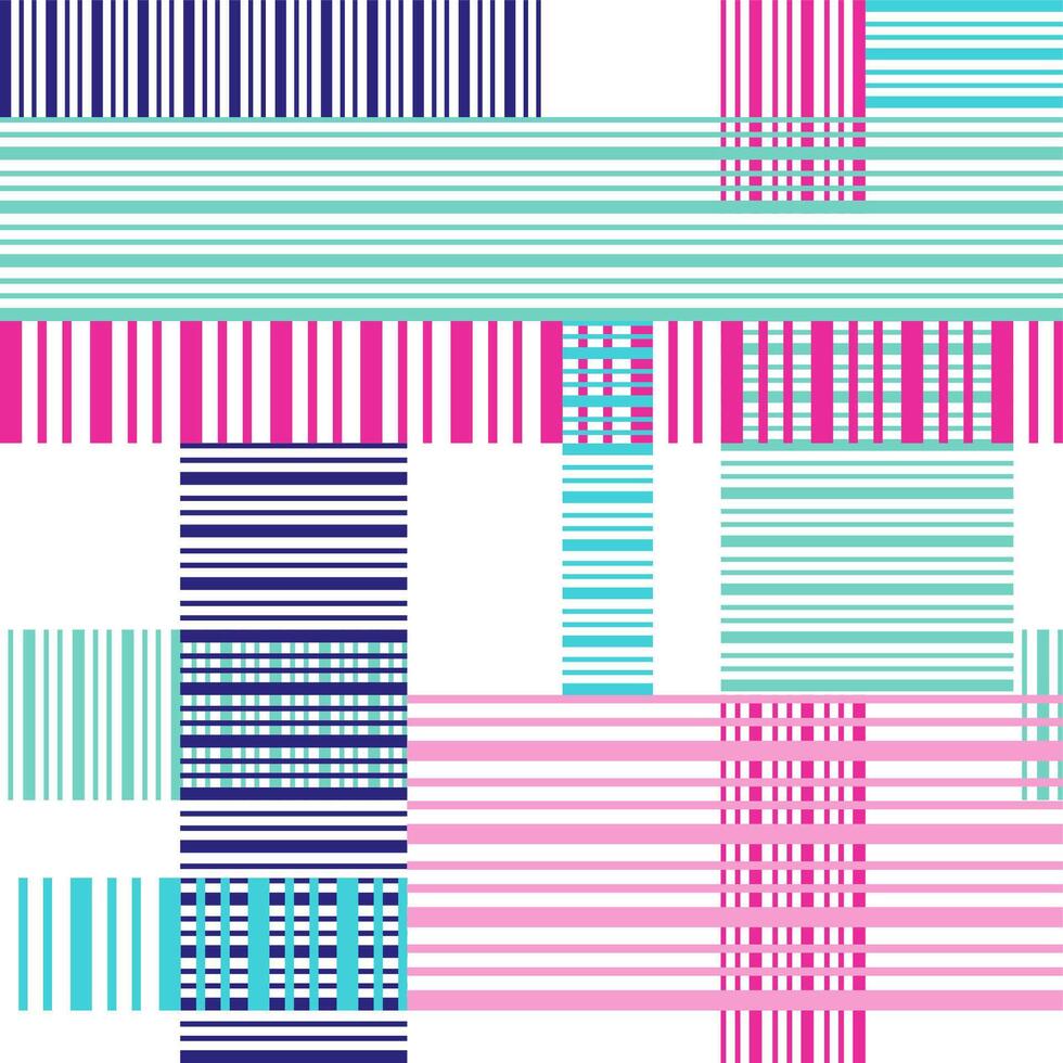 Abstract seamless bright pattern with colorful cross lines vector