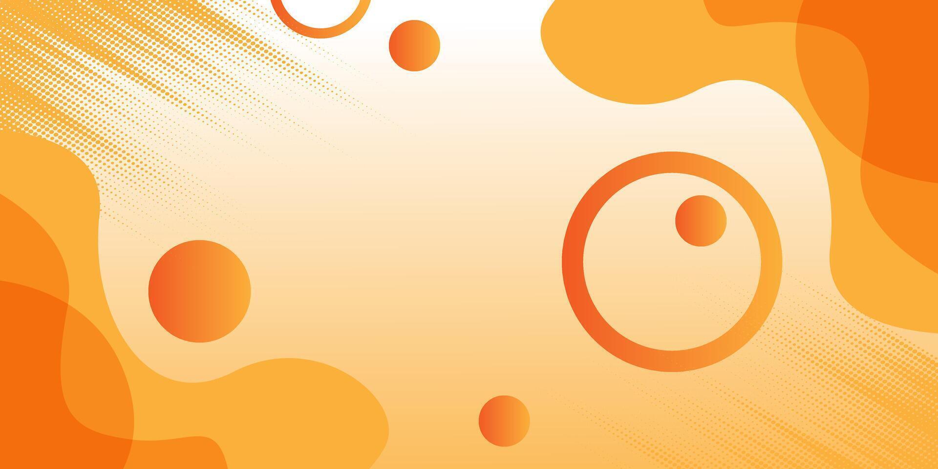 Abstract orange fluid background. Digital dot pattern. Smooth gradient with polka texture. vector