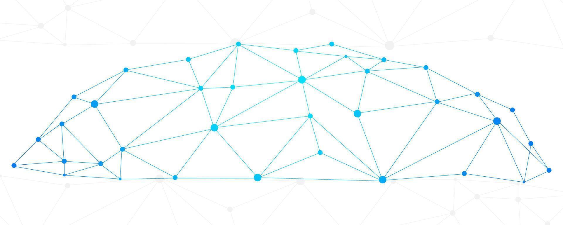 Plexus technology futuristic network connecting dots and lines vector