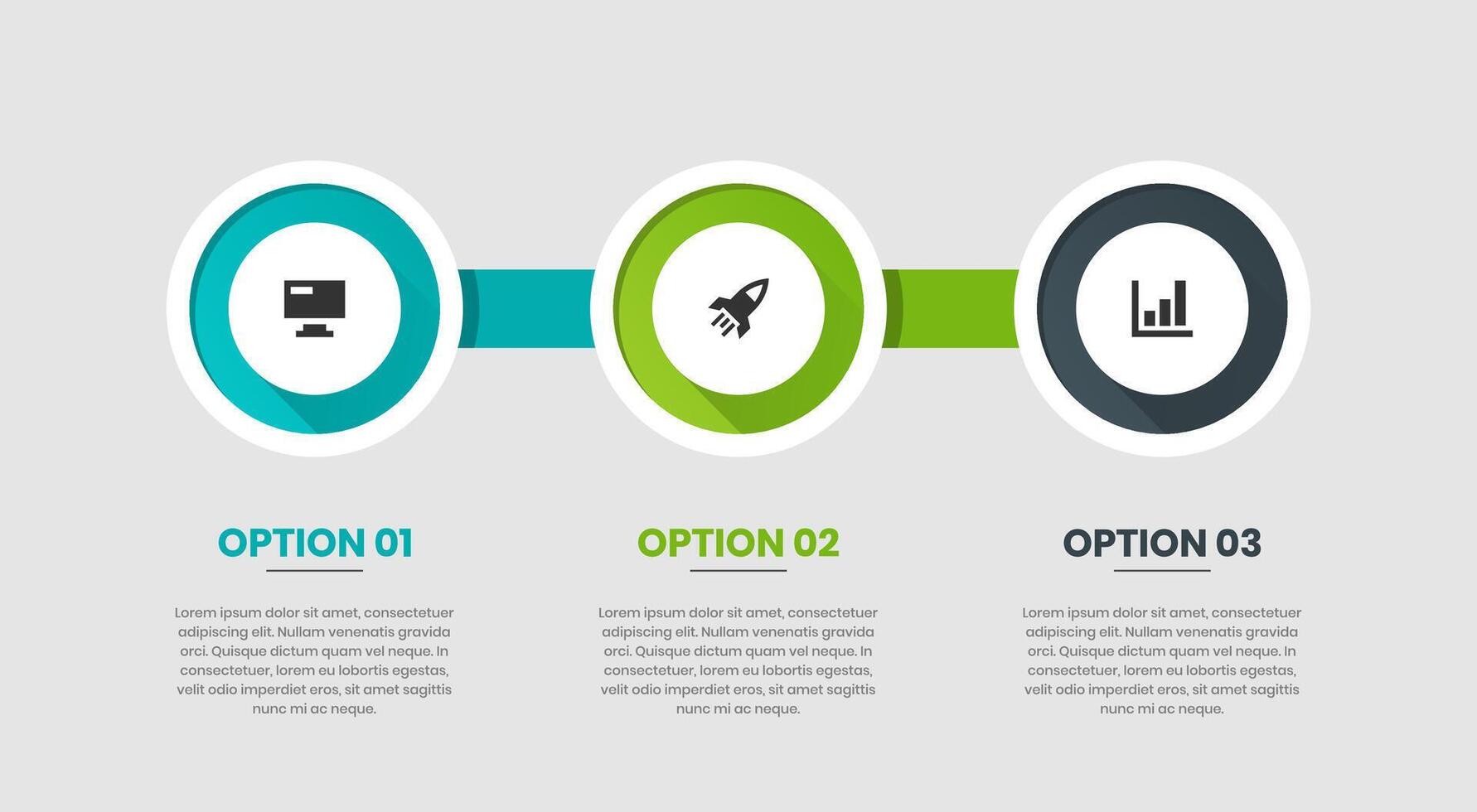 Infographic Element Templates with Icons and 3 Options. Suitable for Process Diagram, Workflow Layout, Banner, Flow Chart vector