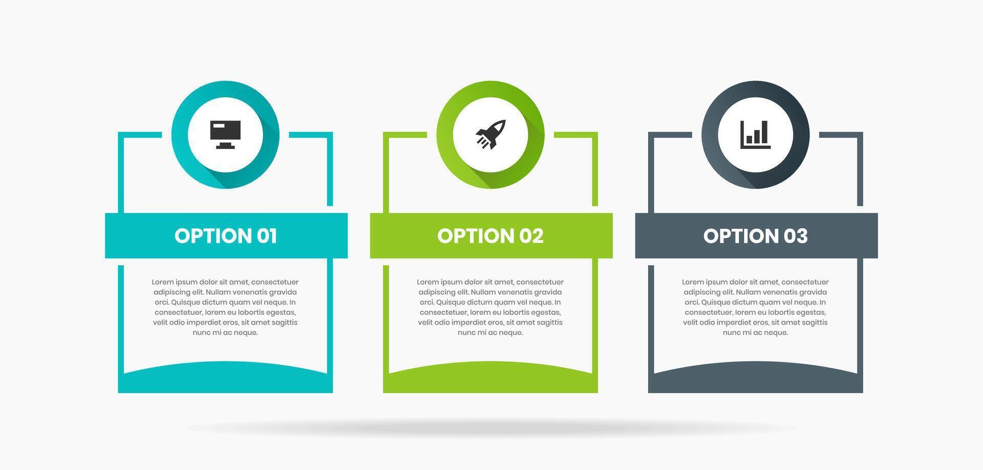Infographic Element Design Templates with Icons and Three Options. Suitable for Process Diagram, Presentations, Workflow Layout, Banner, Flow Chart, Infographic vector