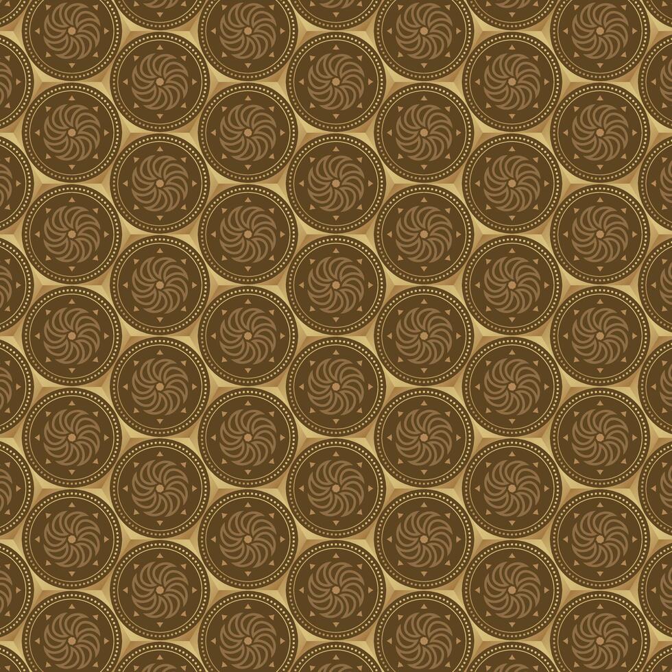 Ornamental Circle Repeated Shape Geometric Seamless Textile Pattern vector