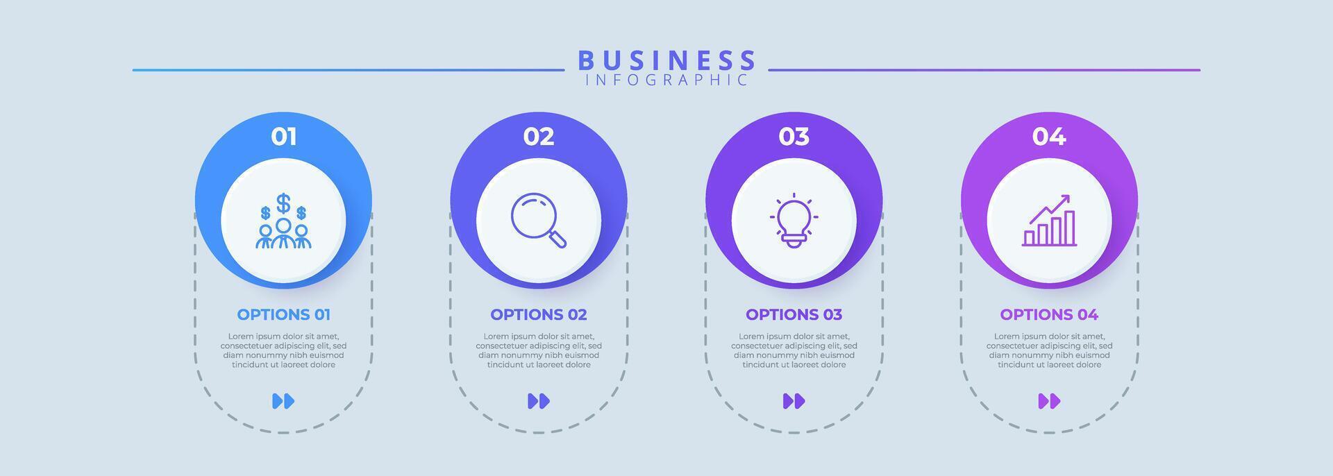 Infographic thin line design with icons and 4 options or steps. Infographics for business concept. Can be used for presentations banner, workflow layout, process diagram, flow chart, info vector
